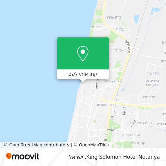 מפת King Solomon Hotel Netanya