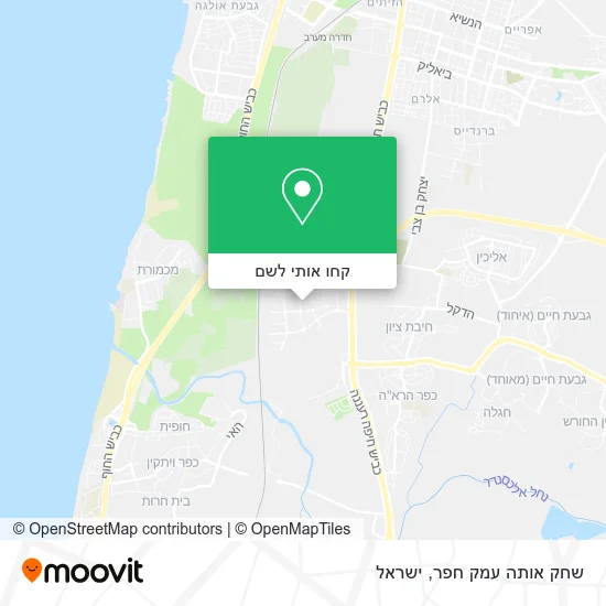 מפת שחק אותה עמק חפר