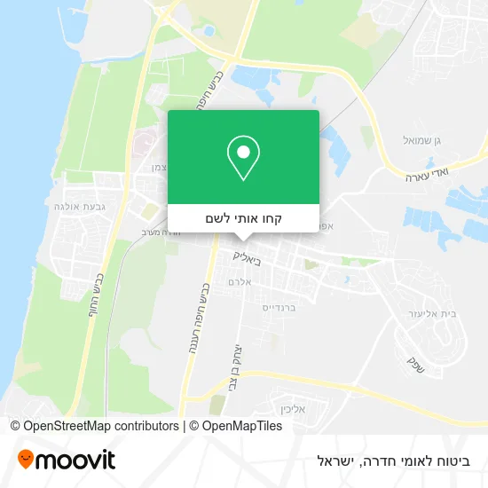 מפת ביטוח לאומי חדרה