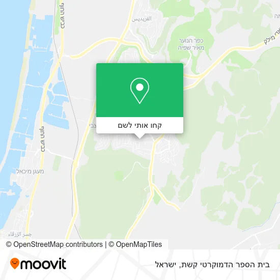 מפת בית הספר הדמוקרטי קשת