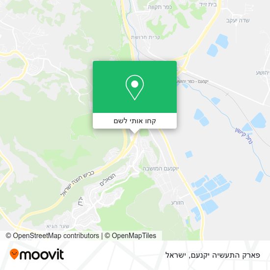 מפת פארק התעשיה יקנעם