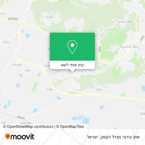מפת שוק עירוני מגדל העמק