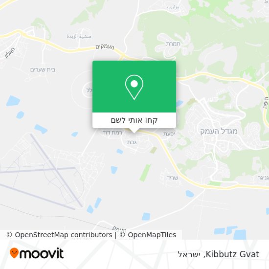 מפת Kibbutz Gvat