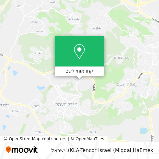 מפת KLA-Tencor Israel (Migdal HaEmek)