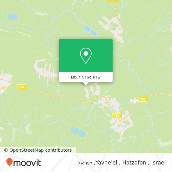 מפת Yavne'el , Hatzafon , Israel