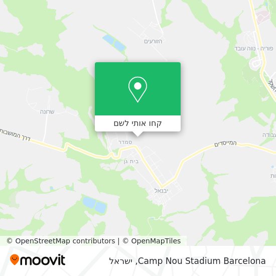 מפת Camp Nou Stadium Barcelona