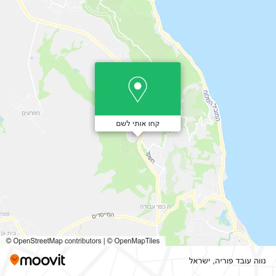 מפת נווה עובד פוריה