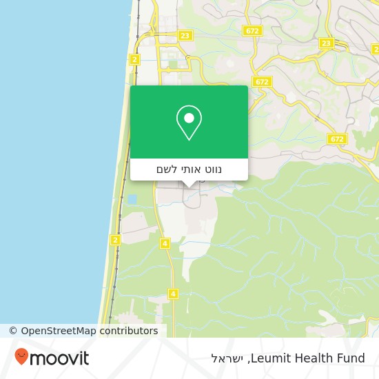 מפת Leumit Health Fund