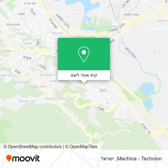 מפת Mechina - Technion
