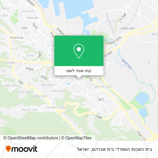 מפת בית האבות הספרדי בית אברהם