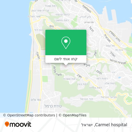 מפת Carmel hospital