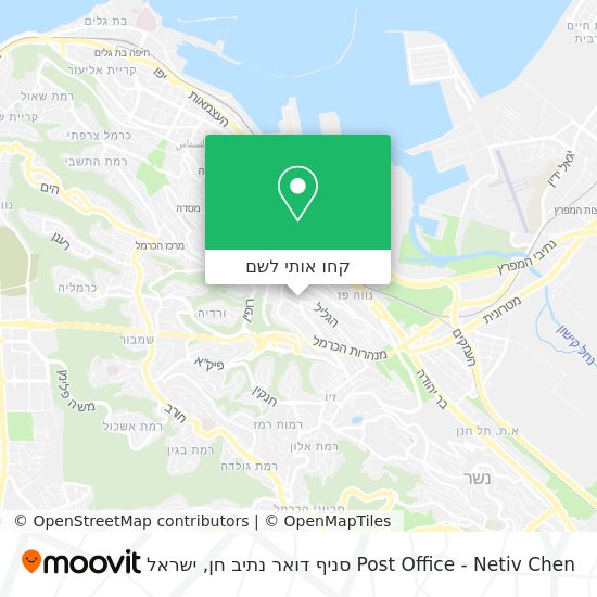 מפת Post Office - Netiv Chen סניף דואר נתיב חן