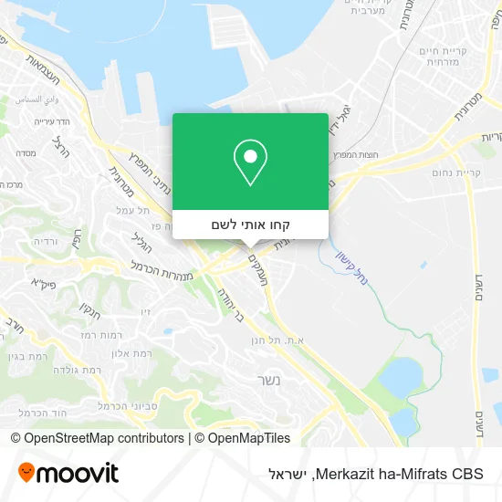 מפת Merkazit ha-Mifrats CBS