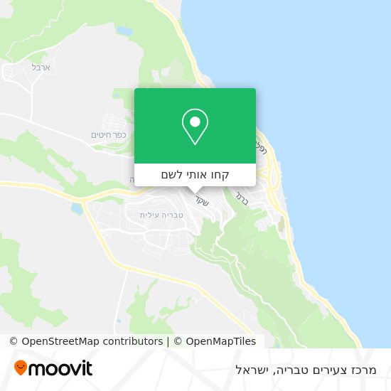 מפת מרכז צעירים טבריה