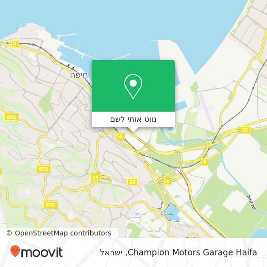 מפת Champion Motors Garage Haifa