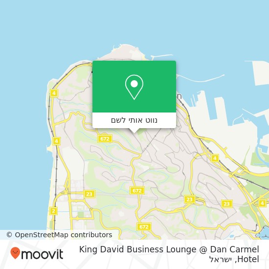 מפת King David Business Lounge @ Dan Carmel Hotel