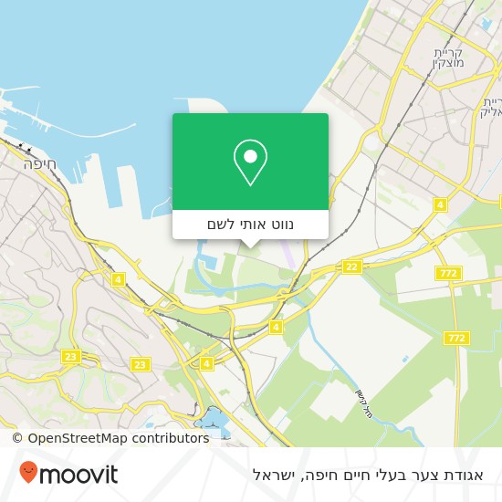 מפת אגודת צער בעלי חיים חיפה