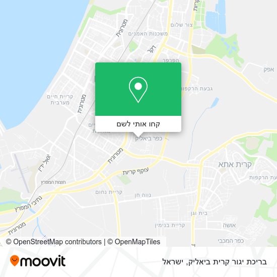 מפת בריכת יגור קרית ביאליק