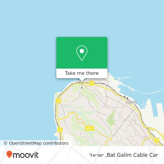 מפת Bat Galim Cable Car
