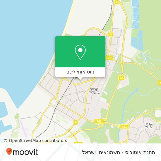 מפת תחנת אוטובוס - חשמונאים