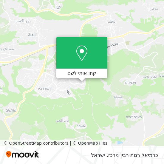 מפת כרמיאל רמת רבין מרכז
