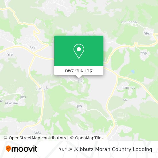 מפת Kibbutz Moran Country Lodging