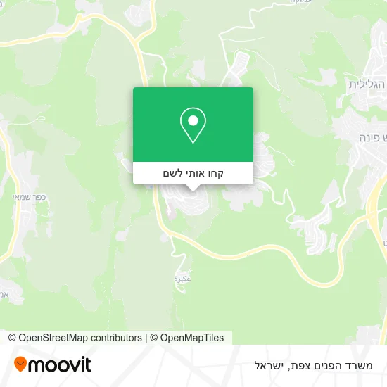 מפת משרד הפנים צפת
