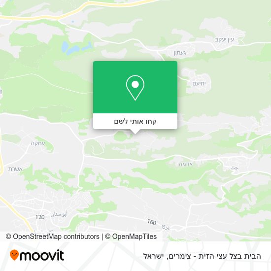 מפת הבית בצל עצי הזית - צימרים