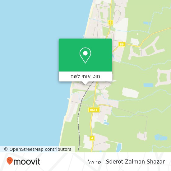 מפת Sderot Zalman Shazar