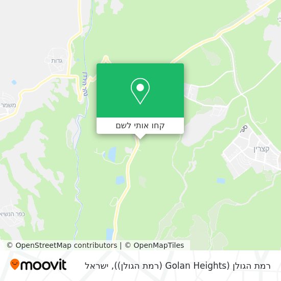 מפת רמת הגולן (Golan Heights (רמת הגולן))