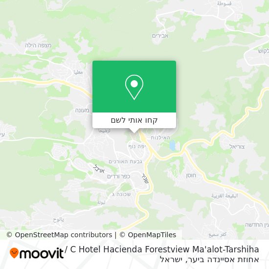 מפת C Hotel Hacienda Forestview Ma'alot-Tarshiha / אחוזת אסיינדה ביער