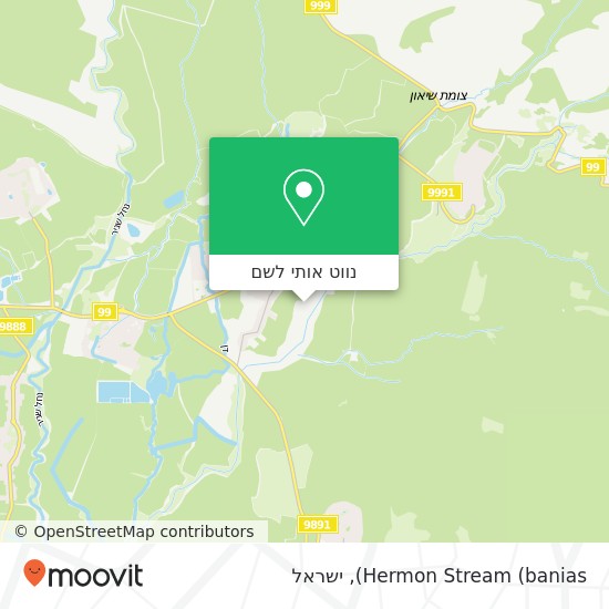 מפת Hermon Stream (banias)