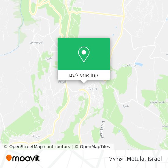 מפת Metula, Israel