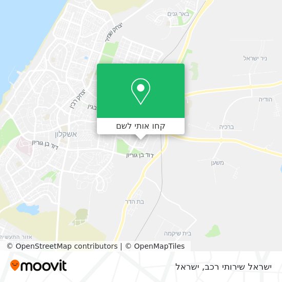 מפת ישראל שירותי רכב