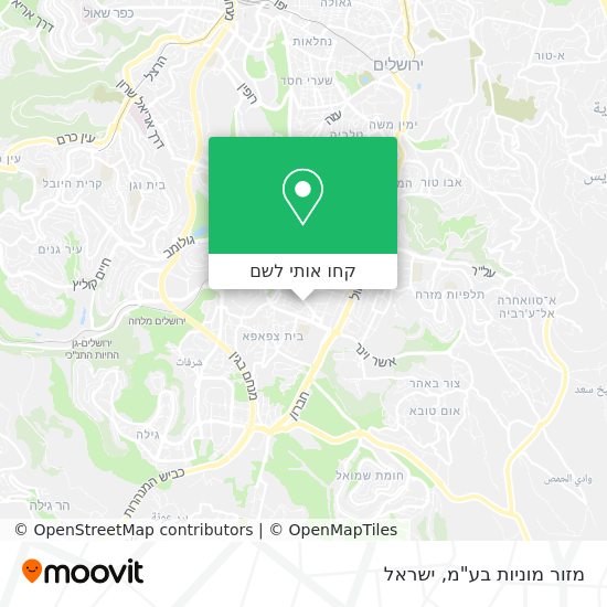 מפת מזור מוניות בע"מ