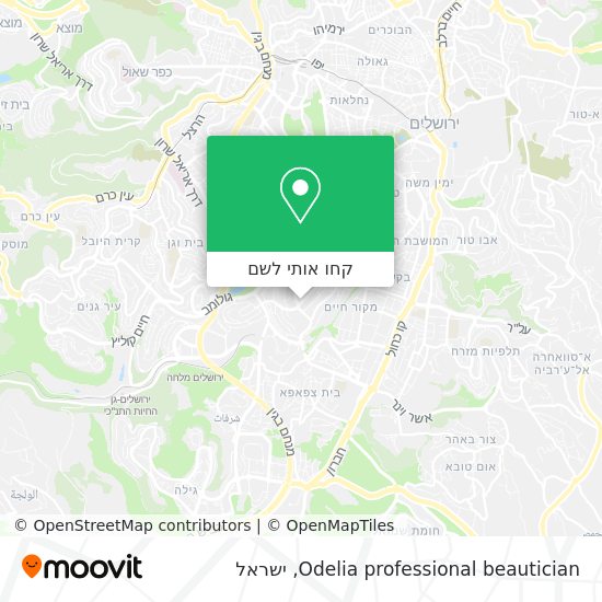 מפת Odelia professional beautician