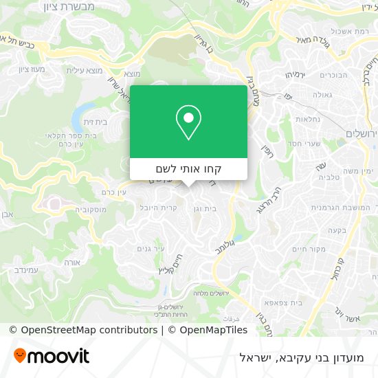 מפת מועדון בני עקיבא