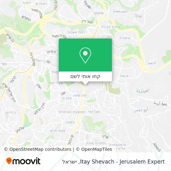 מפת Itay Shevach - Jerusalem Expert