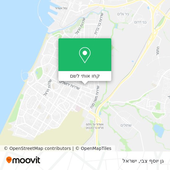 מפת גן יוסף צבי