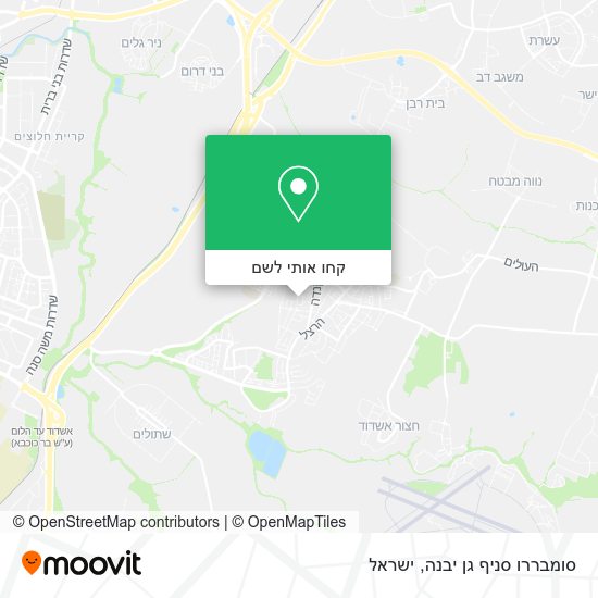 מפת סומבררו סניף גן יבנה