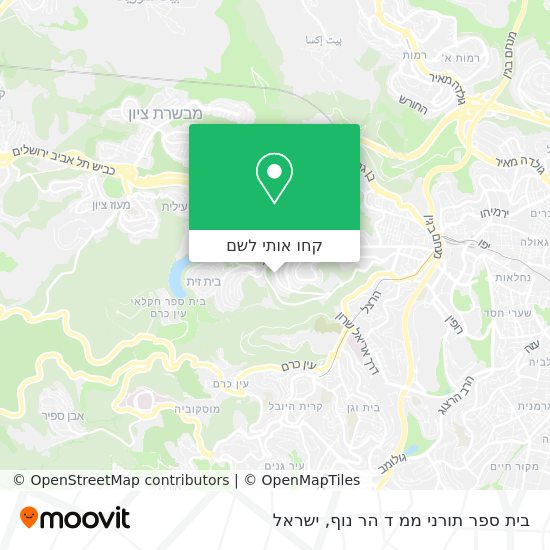 מפת בית ספר תורני ממ ד הר נוף