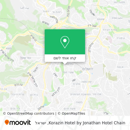 מפת Korazin Hotel by Jonathan Hotel Chain