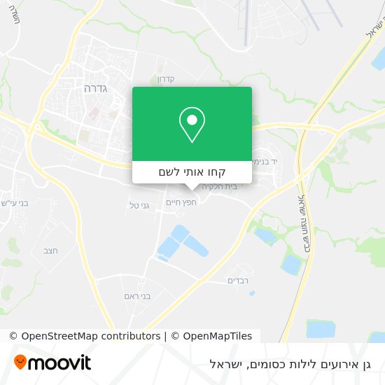מפת גן אירועים לילות כסומים