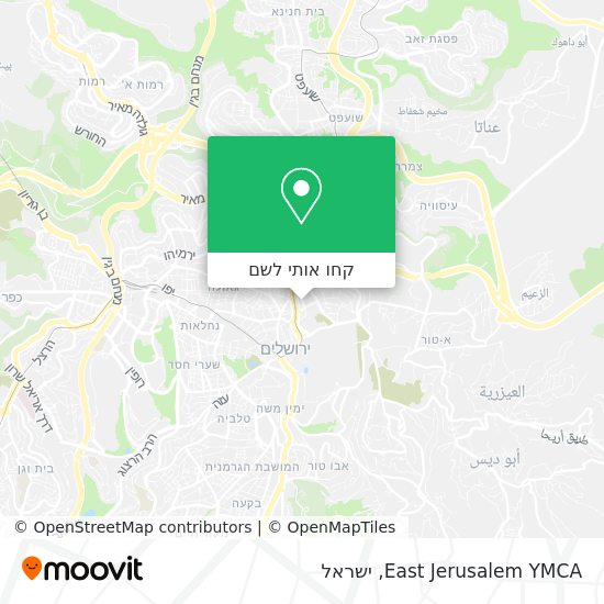 מפת East Jerusalem YMCA