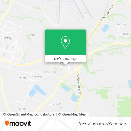 מפת טהר מכללה תורנית