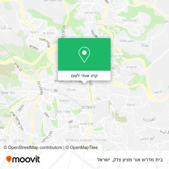 מפת בית מדרש אור מציון צדק