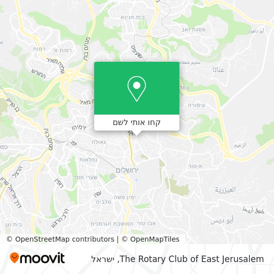 מפת The Rotary Club of East Jerusalem