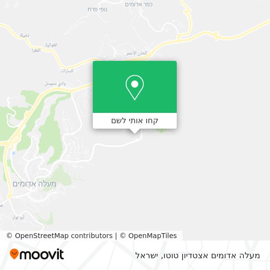 מפת מעלה אדומים אצטדיון טוטו