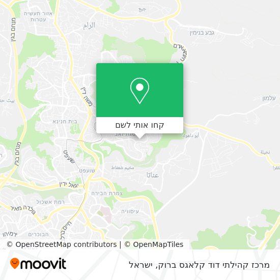מפת מרכז קהילתי דוד קלאגס ברוק