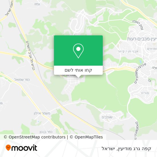 מפת קפה גרג מודיעין